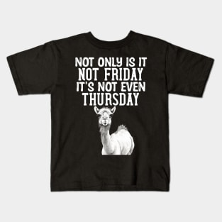 Hump Day Is Wednesday Not Only Is It Not Friday It's Not Even Thursday Kids T-Shirt